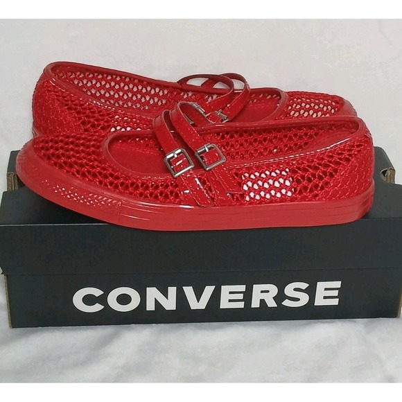 Converse Chuck Taylor All Star Dainty Mary Jane Knit Red Size 7.5 - Picture 1 of 9